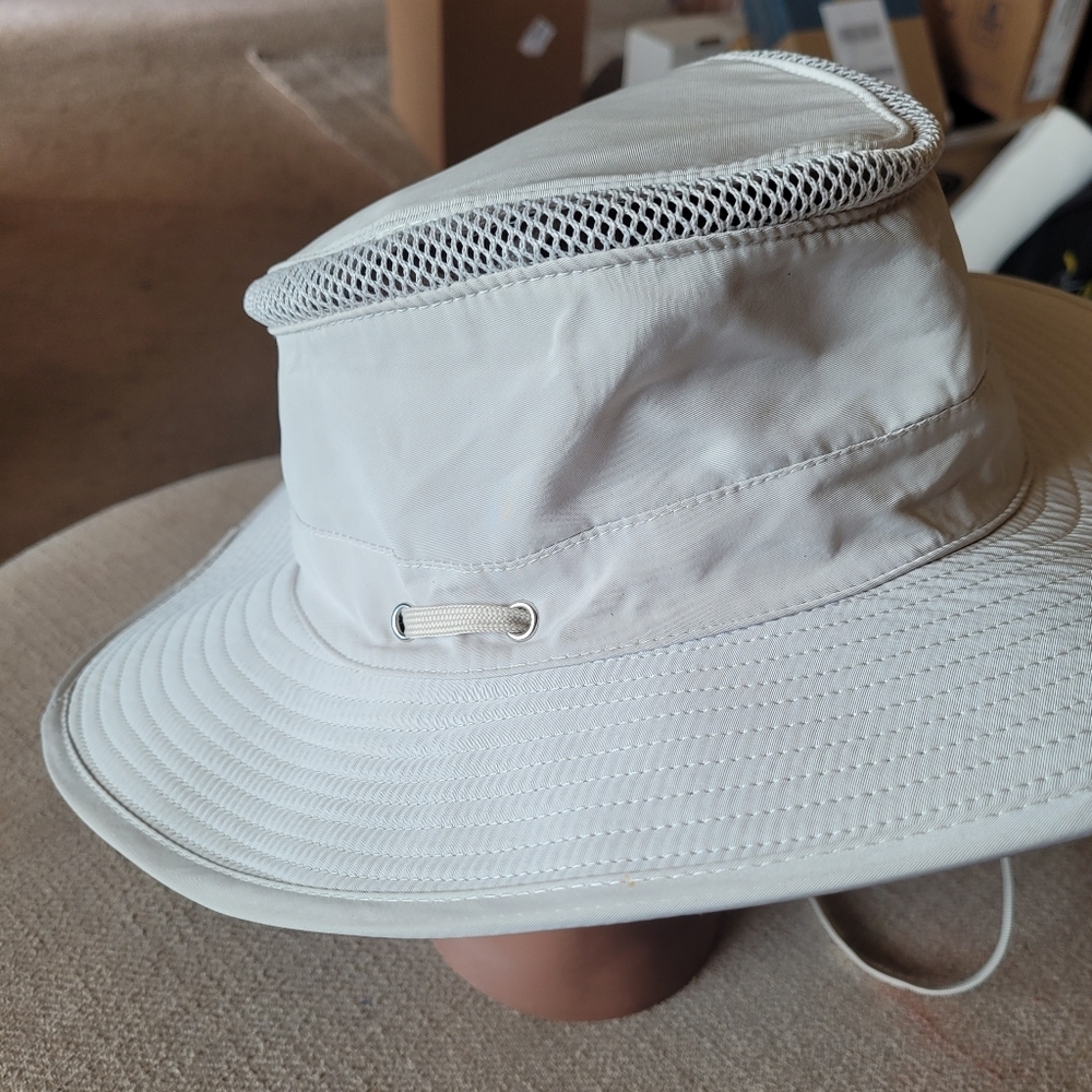Infinity Headwear Boonie Hat Soft Shell Cream and Gray Vented NEW - Picture 2 of 5